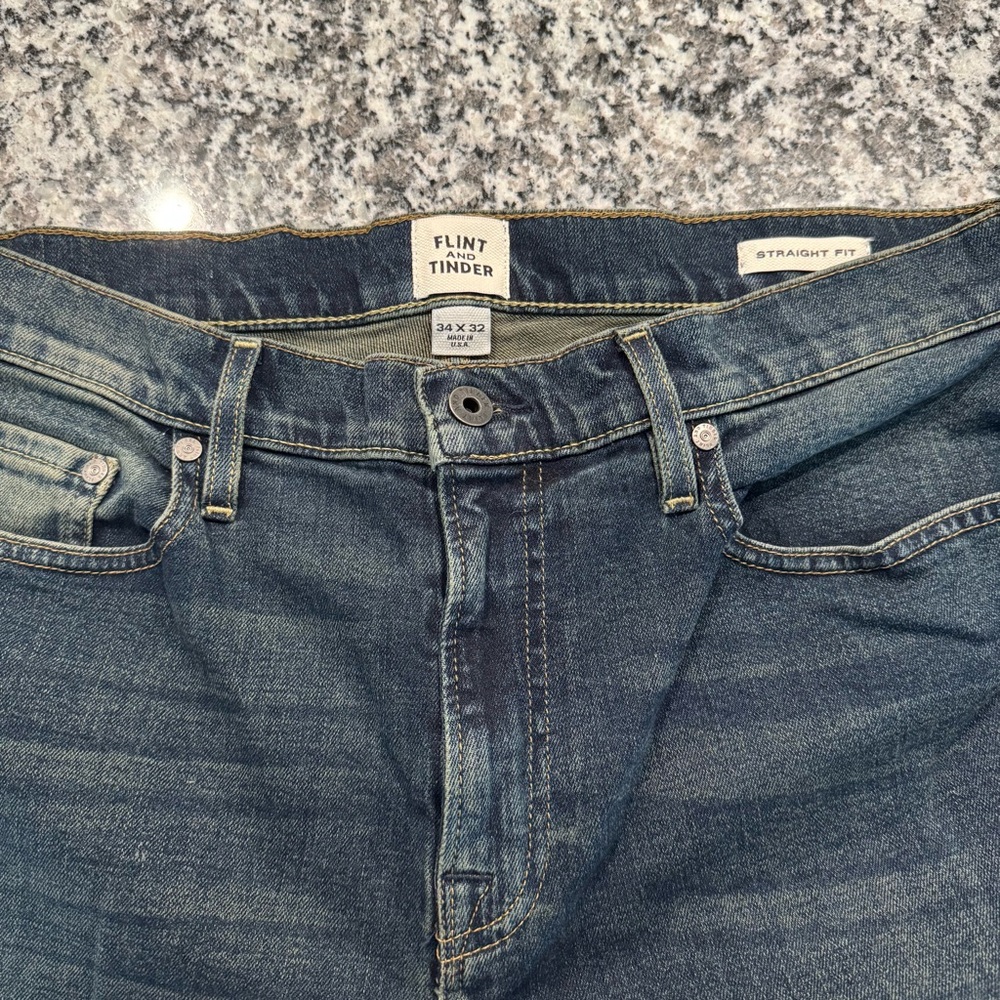 NWOT - Huckberry Flint and Tinder All-American Stretch Denim Straight in Overdye - Picture 6 of 9